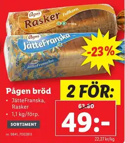 Lidl Pågen bröd erbjuda