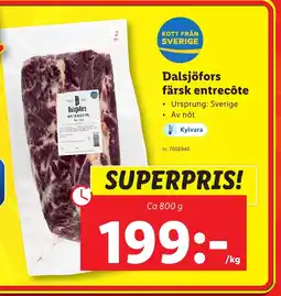 Lidl Dalsjöfors färsk entrecôte erbjuda