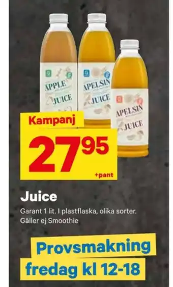 City Gross Garant juice erbjuda