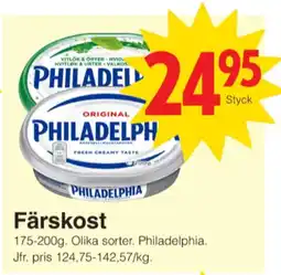 Matöppet Philadelphia färskost erbjuda