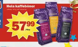 Pekås Espresso kaffebönor erbjuda