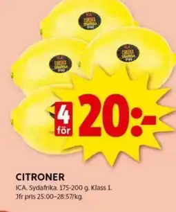ICA Kvantum CITRONER erbjuda