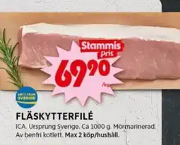 ICA Kvantum FLÄSKYTTERFILÉ erbjuda