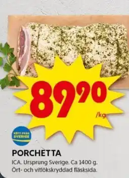 ICA Kvantum PORCHETTA erbjuda