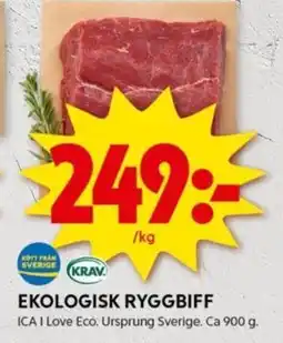 ICA Kvantum EKOLOGISK RYGGBIFF erbjuda