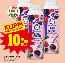ICA Kvantum DRICKYOGHURT erbjuda