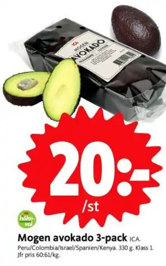 Mogen avokado 3-pack