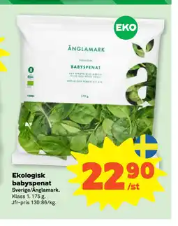 Stora Coop Ekologisk babyspenat erbjuda