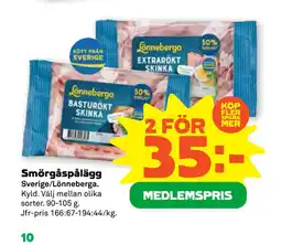 Stora Coop Smörgåspålägg erbjuda