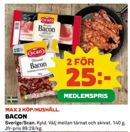 Coop Daglivs BACON erbjuda