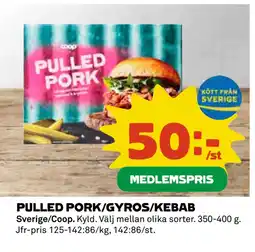 Coop Daglivs PULLED PORK/GYROS/KEBAB erbjuda
