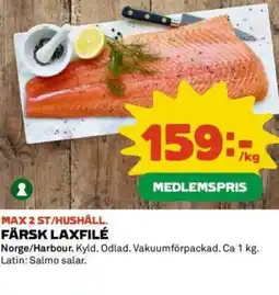 Coop färsk laxfilé erbjuda