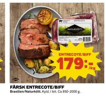 Coop Färsk entrecote/biff erbjuda