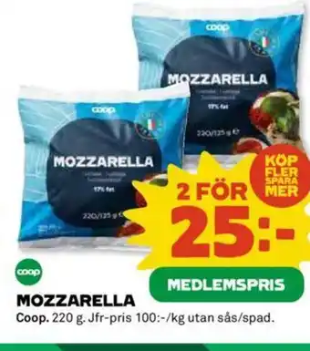 Coop Mozzarella erbjuda