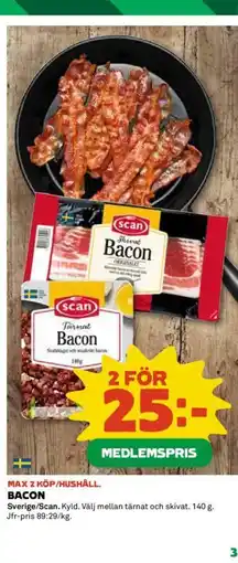 Coop Bacon erbjuda