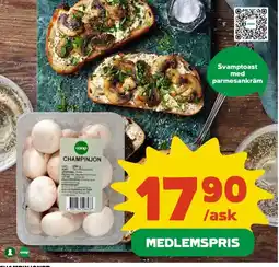 Coop Champinjoner erbjuda