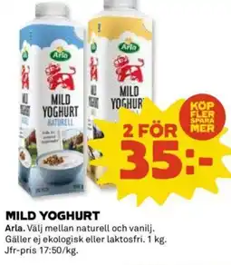 Coop Mild yoghurt erbjuda