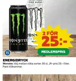 Coop Energidryck MONSTER erbjuda