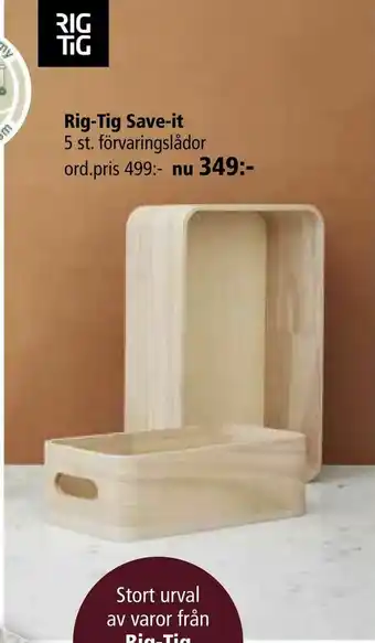 Rig-Tig Save-it 5 st förvaringslådor