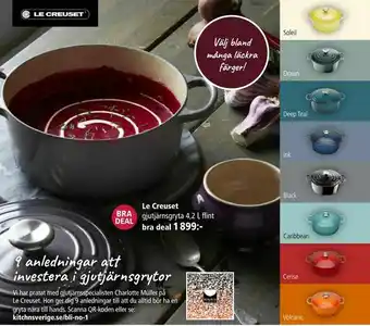 Kitch'n Le Creuset gjutjärnsgryta 4,2 l, flint erbjuda