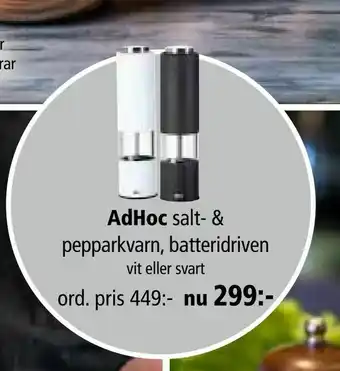 Kitch'n AdHoc salt- & pepparkvarn, batteridriven erbjuda