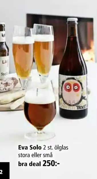 Kitch'n Eva Solo 2 st. ölglas stora eller små erbjuda