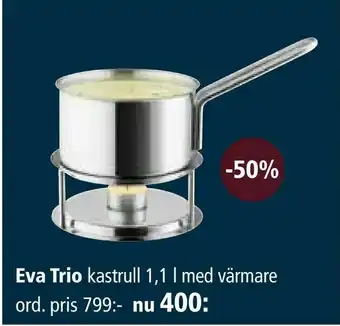 Eva Trio kastrull 1,1 l med värmare