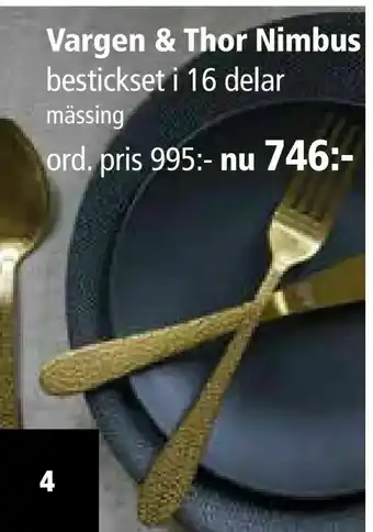 Vargen & Thor Nimbus bestickset i 16 delar