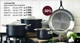 Kitch'n Le Creuset TNS erbjuda