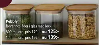 Kitch'n Pebbly förvaringslådor med lock erbjuda