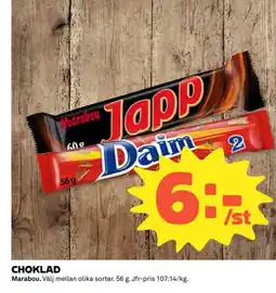 Coop MARABOU Choklad erbjuda
