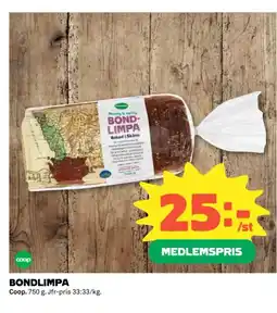 Coop COOP Bondlimpa erbjuda