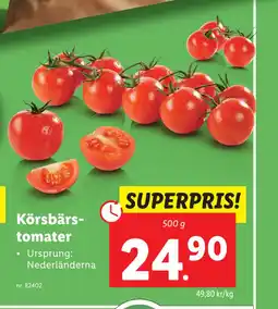 Lidl Körsbärstomater erbjuda