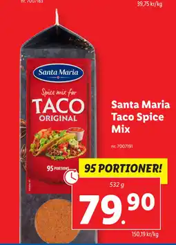 Lidl Santa Maria Taco Spice Mix erbjuda