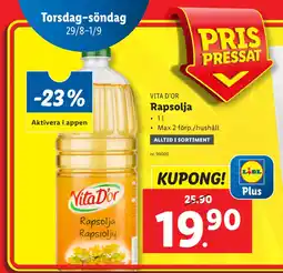 Lidl Rapsolja erbjuda