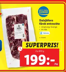 Lidl Dalsjöfors färsk entrecôte erbjuda