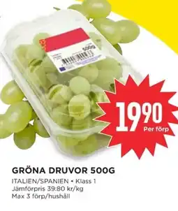 Willys Gröna druvor erbjuda