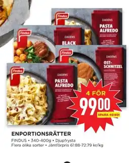 Willys FINDUS Enportionsrätter erbjuda