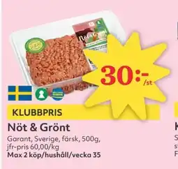 Hemköp GARANT Nöt & Grönt erbjuda