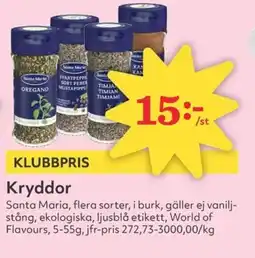 Hemköp SANTA MARIA Kryddor erbjuda
