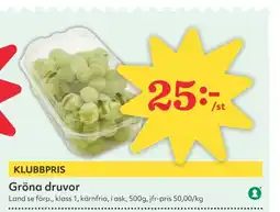 Hemköp Gröna druvor erbjuda
