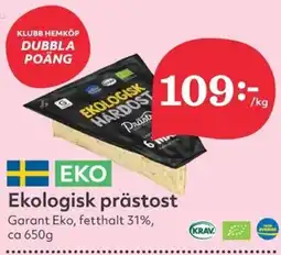 Hemköp GARANT EKO Ekologisk prästost erbjuda