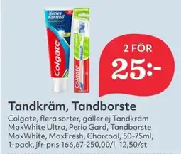 Hemköp COLGATE Tandkräm, Tandborste erbjuda