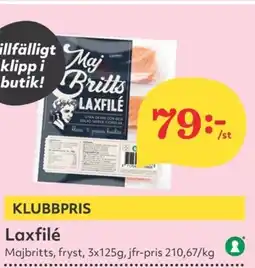 Hemköp MAJBRITTS Laxfilé erbjuda