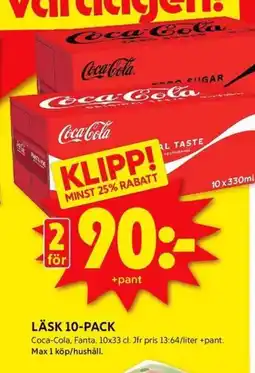 ICA Kvantum COCA-COLA Läsk erbjuda