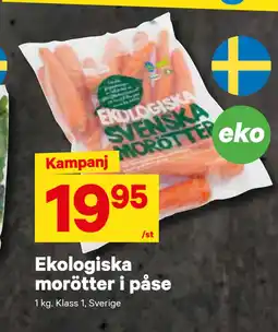 City Gross Ekologiska morötter i påse erbjuda