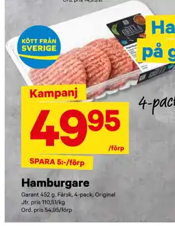 City Gross Hamburgare erbjuda