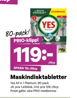 City Gross Maskindisktabletter erbjuda