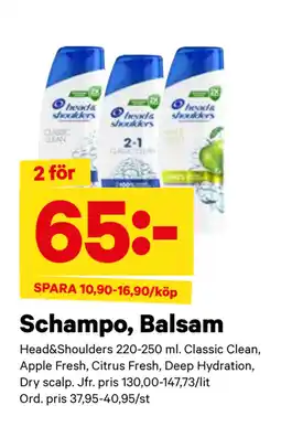 City Gross Schampo, Balsam erbjuda