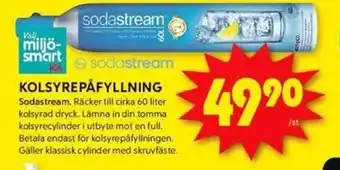 ICA Kvantum SODASTREAM Kolsyrepåfyllning erbjuda